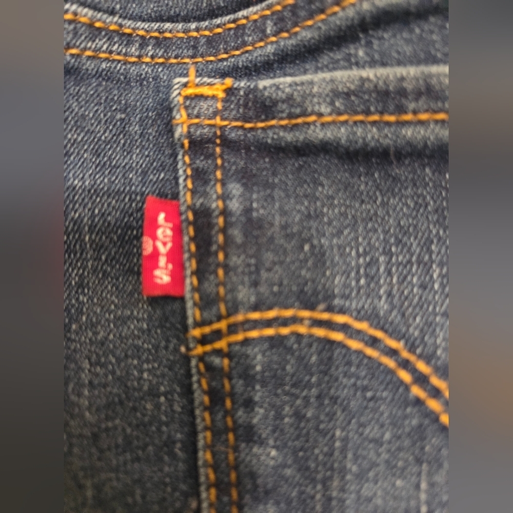 Girls Size 14 Levi's 710 Super Skinny Distressed Blue Jeans - Picture 3 of 7